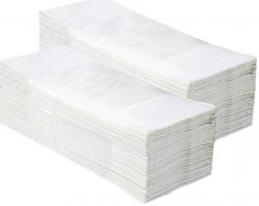 Skládané papírové ručníky 2.vrstvé Merida, celulóza, 3200ks, 25 x 22 cm