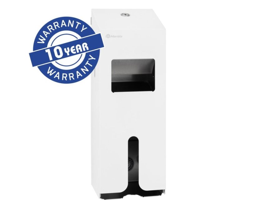 Zásobník na hygienické vložky a tampony Merida nerezový matný bílý