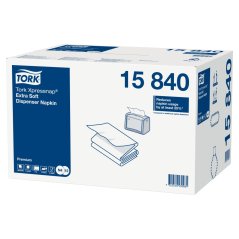 TORK 15840 – Xpressnap® extra jemné bílý ubrousek do zásobníku N4, 2vr., 8 x 500 ks - Karton