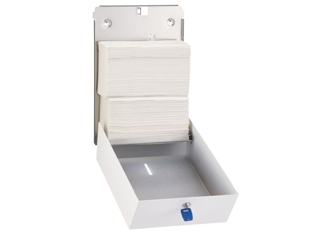 Zásobník na skládané papírové ručníky Merida Stella Slim Maxi nerez bílý