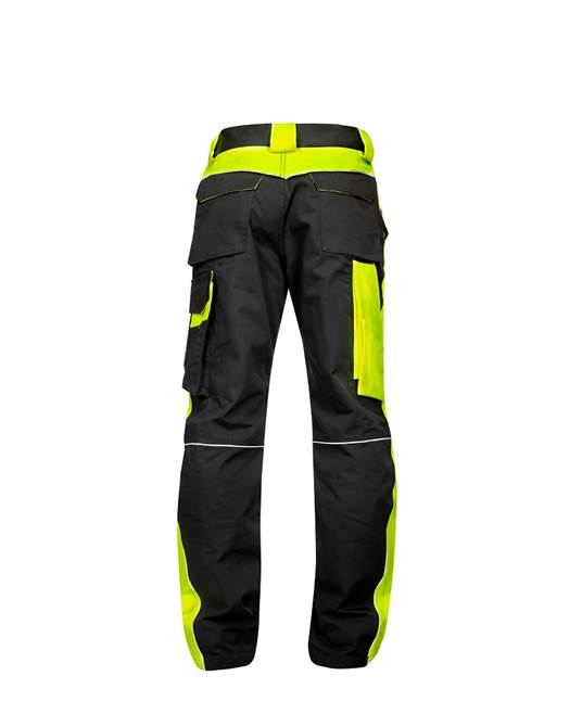 Kalhoty ARDON®NEON prodloužené černo-žlutá - Barva: Žlutá, Velikost: S