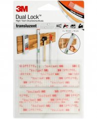 3M™ Dual-Lock™ samolepíci suchý zip SJ3560, transparentní, 4x 19mm x 10cm v blistru