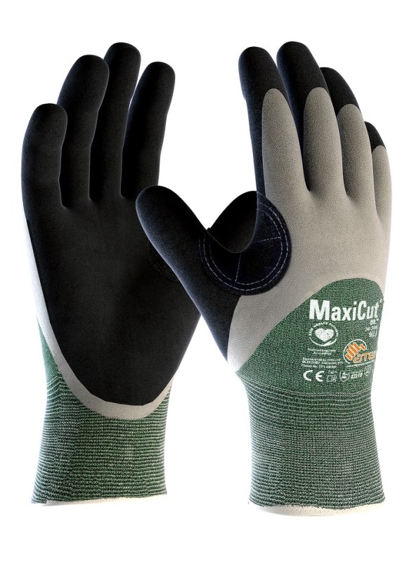 ATG® protiřezné rukavice MaxiCut® Oil™ 34-305 08 - Barva: zelené odstíny, Velikost: 08
