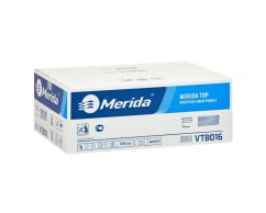 Skládané papírové ručníky 2.vrstvé Merida Ideal, 3200ks, 100% celulóza 23cm x 21cm