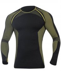 Bezešvé funkční tričko s dlouhým rukávem ARDON® AKREC černo-žlutá