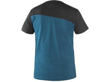 Tričko CXS OLSEN, krátký rukáv, ocelově modro-černé - Velikost: S
