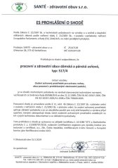 Santé N/517/47-48/10 bílé uzavřené pantofle