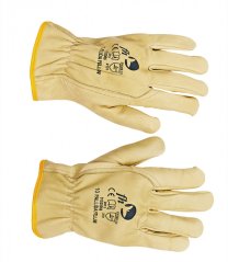rukavice pallida celokožené žluté