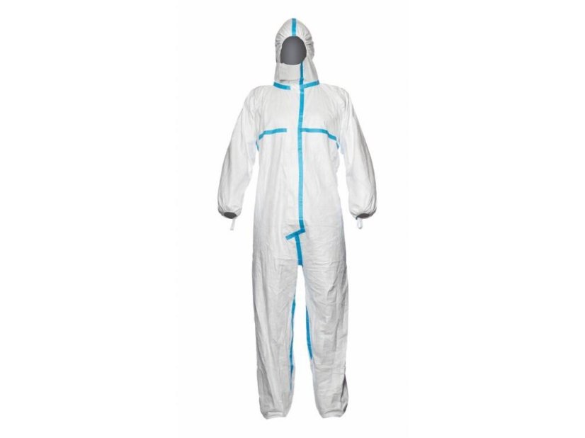 Jednorázový oblek Tyvek 600 Plus, bílo-modrý - Velikost: M