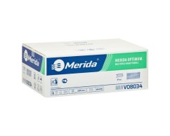 Skládané bílé papírové ručníky 2.vrstvé Merida Optimum 3200ks, 23cm x 21cm certifikované