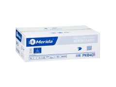Merida Toaletní papír skládaný MERIDA CLASSIC, bílý, jednovrstvý, karton/9000 ks, ECOLABEL