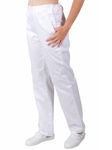 0476 Kalhoty dámské, bílé na výšku 170cm - Velikost: 54