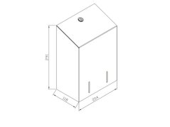Merida Zásobník na SKLÁDANÝ toaletní papír STELLA nerez mat kapacita až 900 listů