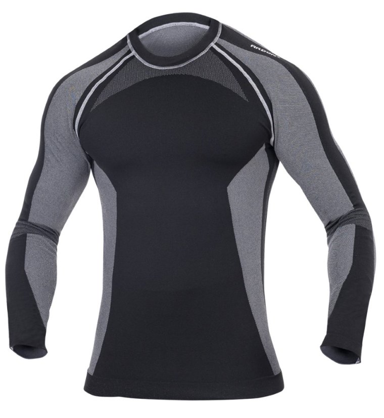 Bezešvé funkční tričko s dlouhým rukávem ARDON®AKREC černo-šedá S - Barva: šedé odstíny, Velikost: S