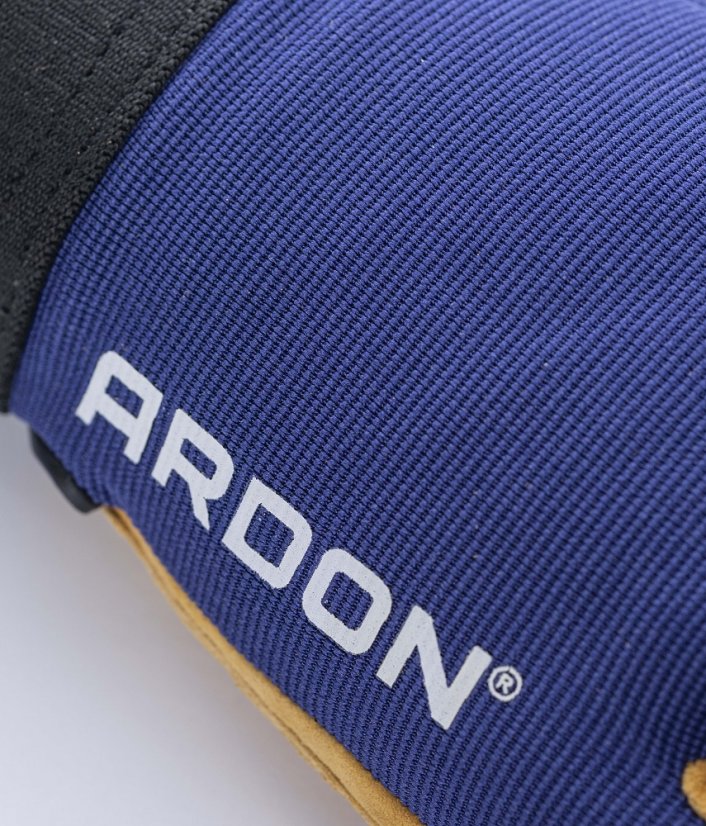 Kombinované rukavice ARDON®AUGUST FL - bez konečků prstů 08 - Barva: modré odstíny, Velikost: 08