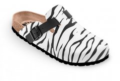 Zdravotní boty Forcare 102066 bílé s potiskem zebry