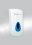 Dávkovač tekutého mýdla Merida Top bílý na dolévání 0,4l - Barva okénka dávkovač mini: modrá