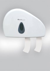 Zásobník na toaletní papír plastový Merida Top Mini Duo na jumbo 20 cm bílý