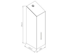 Merida Zásobník na SKLÁDANÝ toaletní papír STELLA nerez mat kapacita až 675 listů černý