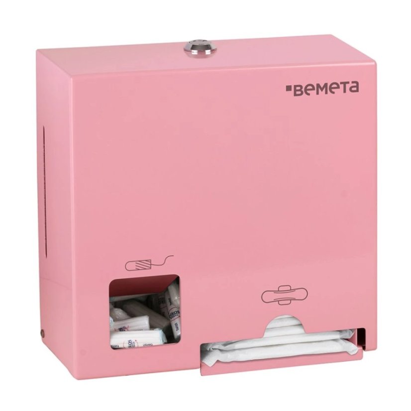 Zásobník na hygienické vložky a tampony Bemeta nerezový růžový