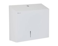 Zásobník na toaletní papír kovový nerez Merida Stella Duo na jumbo 20 cm bílý