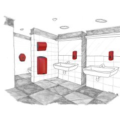 Merida ZÁSOBNÍK na toaletní papír Mini MERIDA UNIQUE RED LINE - lesk
