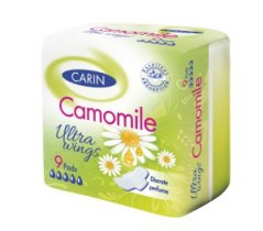 Vložky hygienické CARIN Ultra Wings Camomile 9ks