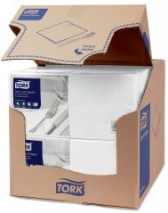 TORK 477414 – Jemný ubrousek bílý, 3 vr. – oběd, 10 x 150 ks- Karton