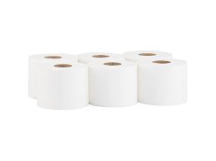 Merida Toaletní papír MERIDA TOP FLEXI bílý, délka 120 m, průměr 17 cm, 2-vrstvý, 6 rolí/bal