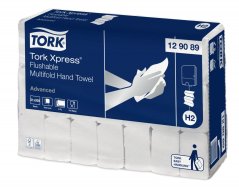 TORK 129089 – Xpress® Flushable papírové ručníky Multifold H2, 2vr., 21x200ks - Karton