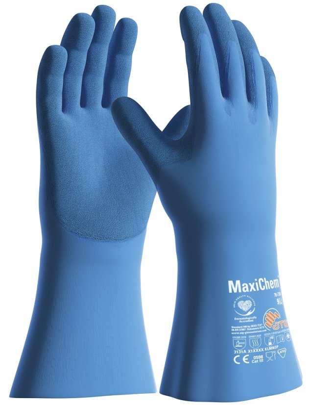 ATG® chemické rukavice MaxiChem® 76-730 - TRItech™ 07 - Barva: modré odstíny, Velikost: 07