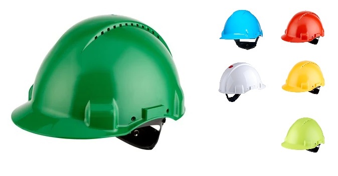 Přilba 3M™ Peltor G3000NUV-GU s upínacím kolečkem bila - Barva: bílá, Velikost: modré odstíny, žluté odstíny, červené odstíny, zelené odstíny, bílá