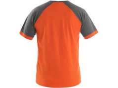 Tričko CXS OLIVER, krátký rukáv, oranžovo-šedé