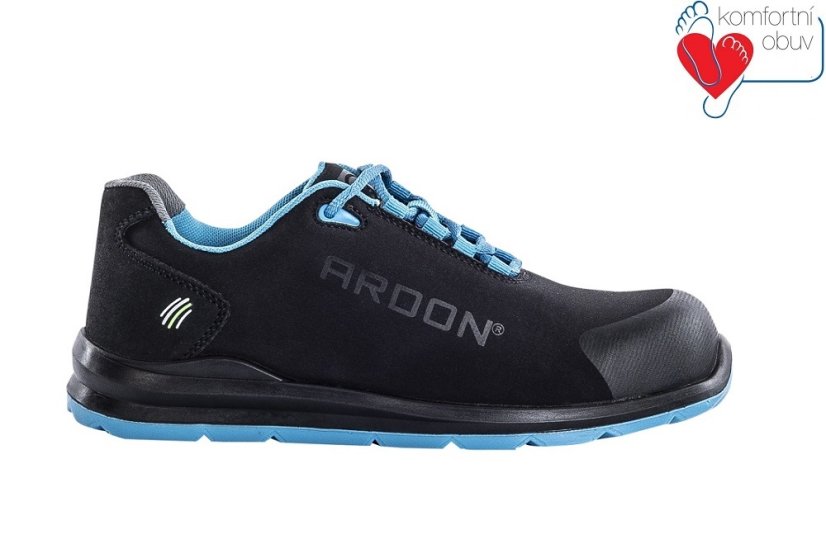 Bezpečnostní polobotka ARDON®SOFTEX S1P - modrá 38 - Barva: černá, Velikost: 50