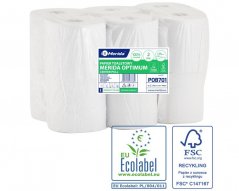 Toaletní papír Merida Optimum Flexi 2.vrstvý, 14cm, 80m, recykl, 12.rolí v balení