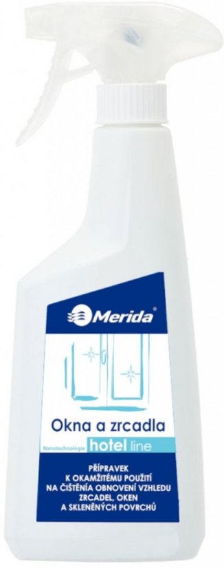 Čistící přípravek na okna a zrcadla Merida řady Hotel Line 0,5l