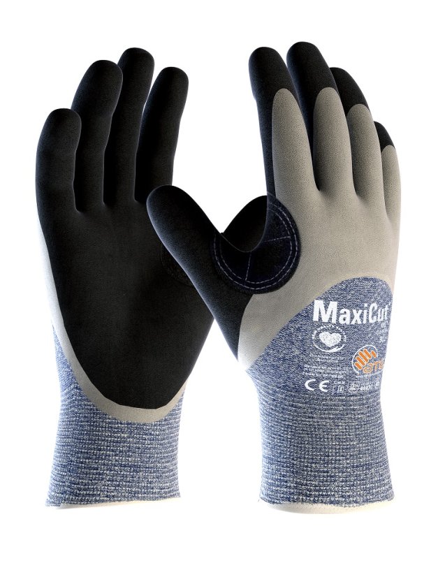 ATG® protiřezné rukavice MaxiCut® Oil™ 34-505 08 - Barva: modré odstíny, Velikost: 08