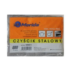 ocelová drátěnka Merida na hrubé nečistoty, 12 kusů v balení.