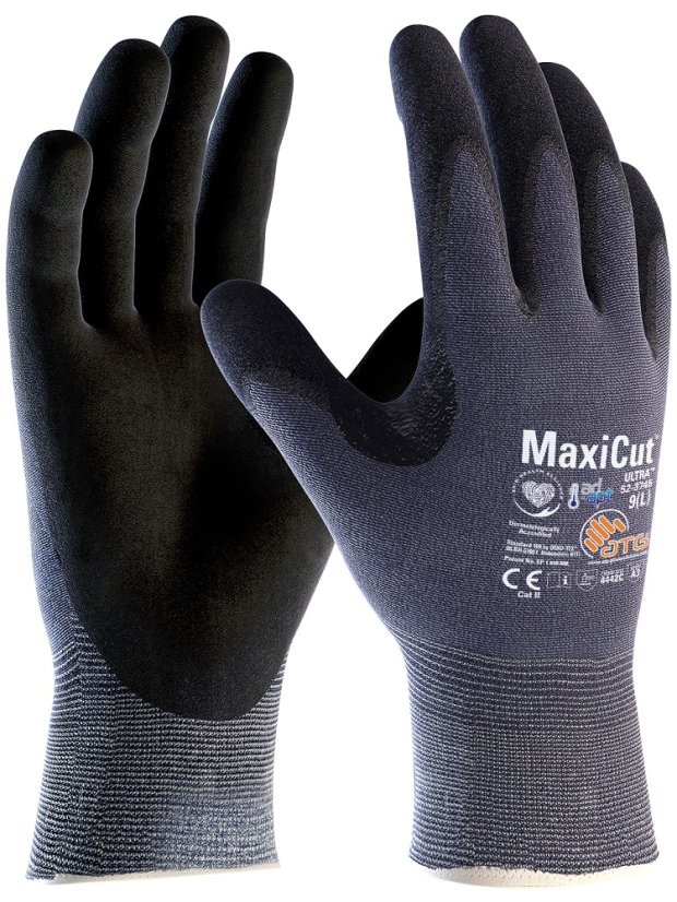 ATG® protiřezné rukavice MaxiCut® Ultra™ 52-3745 AD-APT® 07 - Barva: modré odstíny, Velikost: 08