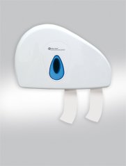 Zásobník na toaletní papír plastový Merida Top Mini Duo na jumbo 20 cm bílý