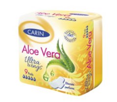 Vložky hygienické CARIN Ultra wings Aloe Vera 9ks