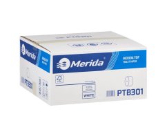 Toaletní papír s vnitřním odvinem Merida Top bílý 12 cm, 2.vrstvý, 100% celulóza, 18.rolí v balení