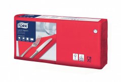 TORK 477210 – Ubrousek červená, 2 vr. – oběd, 10 x 200 ks - Karton