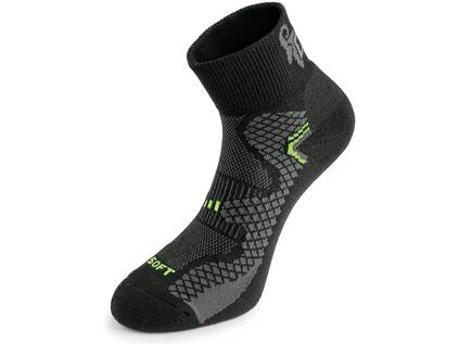 Ponožky CXS SOFT, černo-žluté - Velikost: 39
