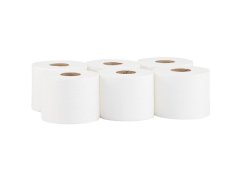Merida Toaletní papír MERIDA TOP FLEXI bílý, délka 120 m, průměr 17 cm, 2-vrstvý, 6 rolí/bal