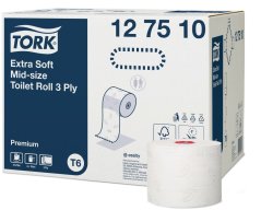 TORK 127510 – Mid–Size extra jemný 3vrstvý toaletní papír T6, 70m - Karton