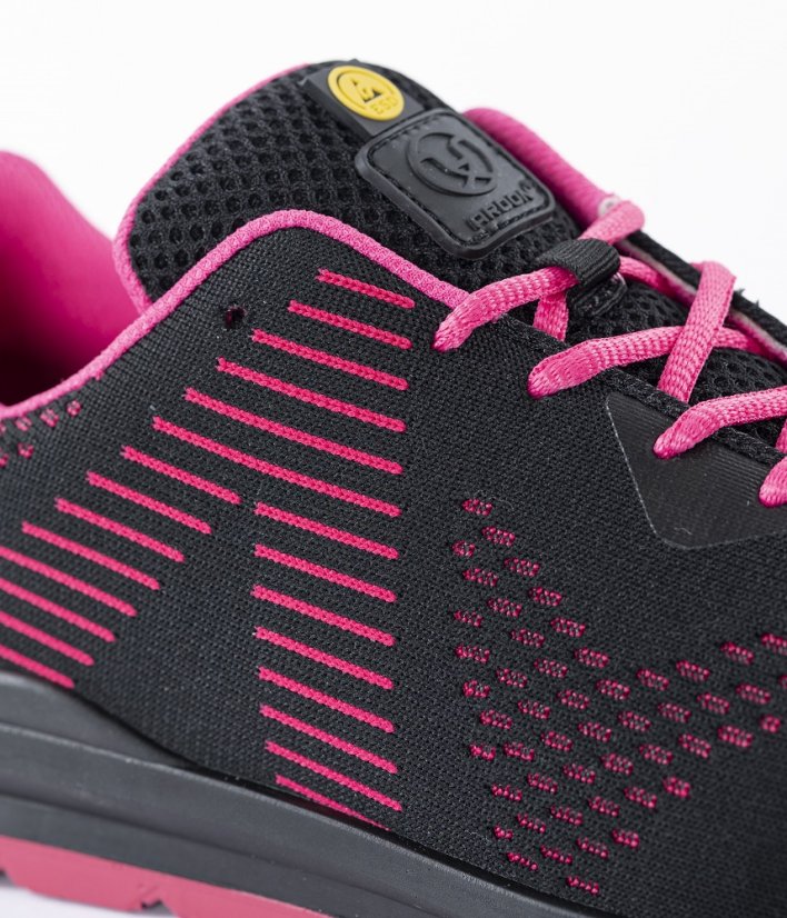 Dámská bezpečnostní polobotka ARDON®FLYTEX S1P ESD - růžová 35 - Barva: černá, Velikost: 35