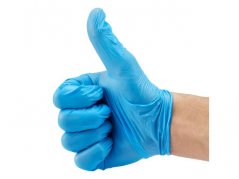 Jednorázové rukavice Merida vinylovo nitrilové modré 100ks v boxu