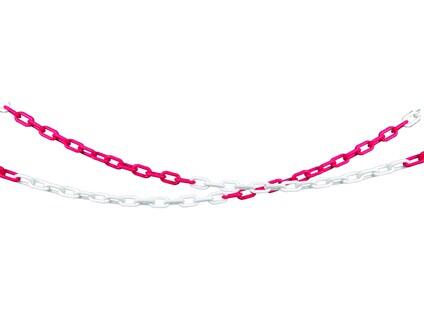 PVC řetěz, červeno-bílý 1metr - Velikost: 29x49 mm