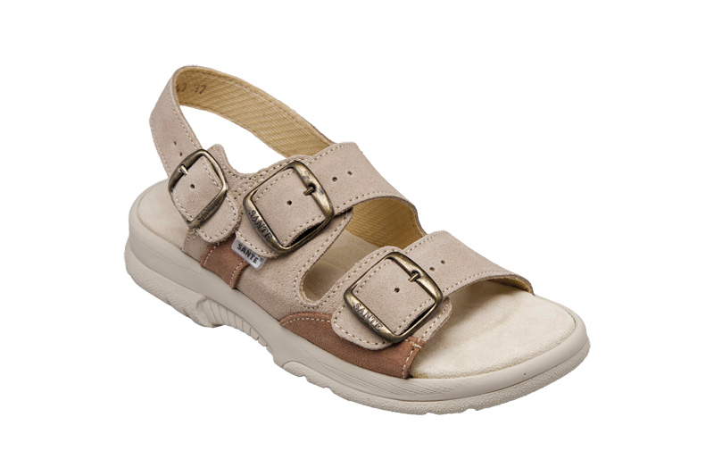 Santé N/517/43/28/47/SP dámské zdravotní sandále béžové s páskem - Velikost: 37